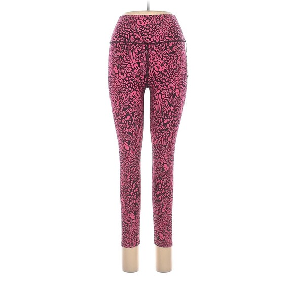 CARBON38 Electric Pink Swirly Leopard Printed 7/8 Leggings...